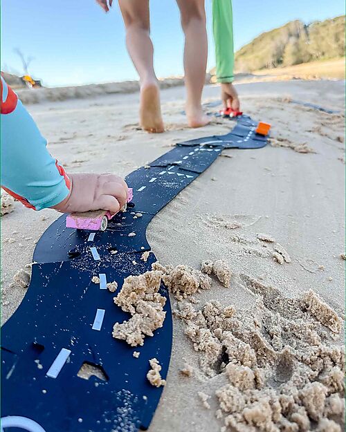 Waytoplay Waytoplay Flexible Cars Track, 12 pieces - Suitable for all surfaces! Wooden Toy Cars, Trains & Trucks