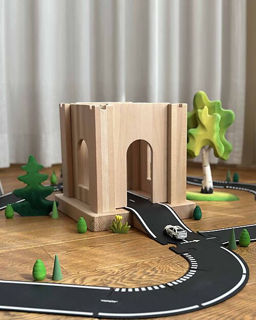 Waytoplay Waytoplay Flexible Cars Track, 16 pieces - Suitable for all surfaces! Wooden Toy Cars, Trains & Trucks