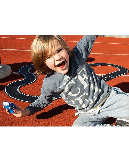 Waytoplay Waytoplay Flexible Cars Track,  Grand Prix, 24 pieces - Suitable for all surfaces! Wooden Toy Cars, Trains & Trucks