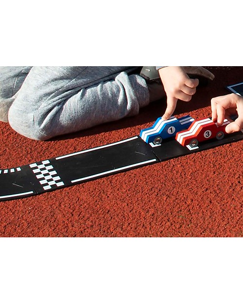 Waytoplay Waytoplay Flexible Cars Track,  Grand Prix, 24 pieces - Suitable for all surfaces! Wooden Toy Cars, Trains & Trucks