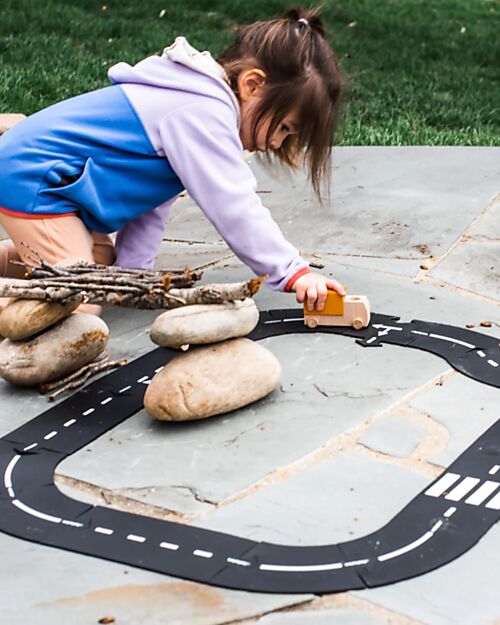 Waytoplay Waytoplay Flexible Cars Track, Highway, 24 pieces - Suitable for all surfaces! Wooden Toy Cars, Trains & Trucks