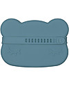 We Might Be Tiny Bear Snackie 2 in 1 Lunch Box and Plate, Blue Dusk - BPA free! Thermal Containers
