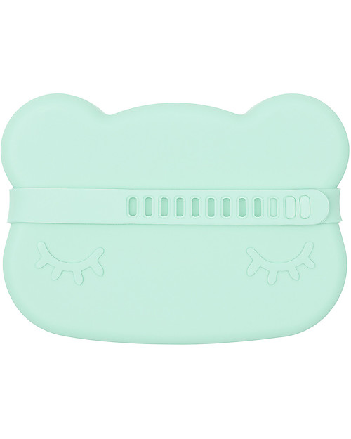 We Might Be Tiny Bear Snackie 2 in 1 Lunch Box and Plate, Mint - BPA free! Thermal Containers