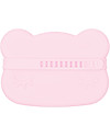 We Might Be Tiny Bear Snackie 2 in 1 Lunch Box and Plate, Powder Pink - BPA free! Thermal Containers