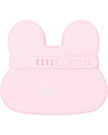 We Might Be Tiny Bunny Snackie 2 in 1 Lunch Box and Plate, Powder Pink - BPA free! Thermal Containers