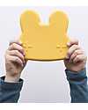 We Might Be Tiny Bunny Snackie 2 in 1 Lunch Box and Plate, Yellow - BPA free! Thermal Containers