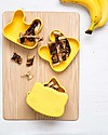 We Might Be Tiny Bunny Snackie 2 in 1 Lunch Box and Plate, Yellow - BPA free! Thermal Containers