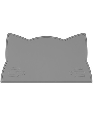 We Might Be Tiny Cat Placie Non-slip Placemat, Grey - BPA free! Meal Sets