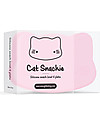 We Might Be Tiny Cat Snackie 2 in 1 Lunch Box and Plate, Pink - BPA free! Thermal Containers