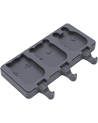 We Might Be Tiny Frostie Icy Pole Moulds Cat/Bear/Bunny, Charcoal - BPA free! Snack and Formula Containers