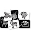 Wee Gallery Art Cards - Farm Animals (black and white so newborns can see them) Newborn Toys_