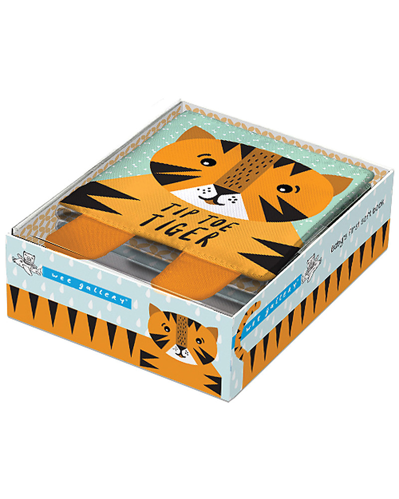 Wee Gallery Baby's First Book, Tip Toe Tiger Soft fabric book