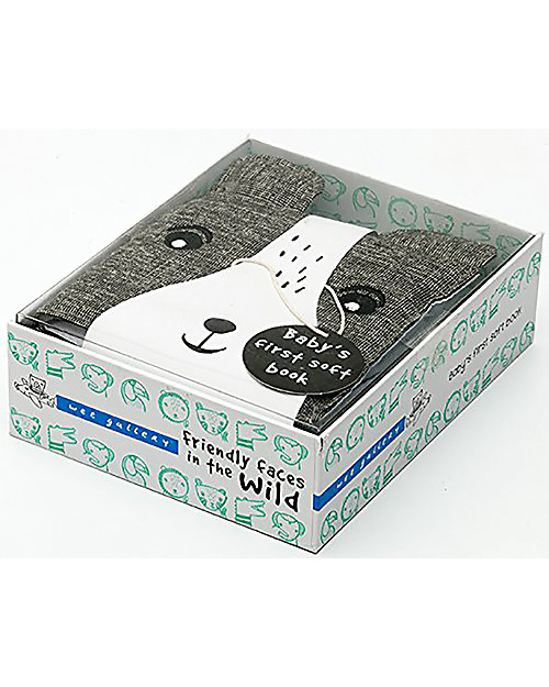 Wee Gallery Baby’s First Book, Friendly Faces in the Wild - Soft fabric book for young children Books