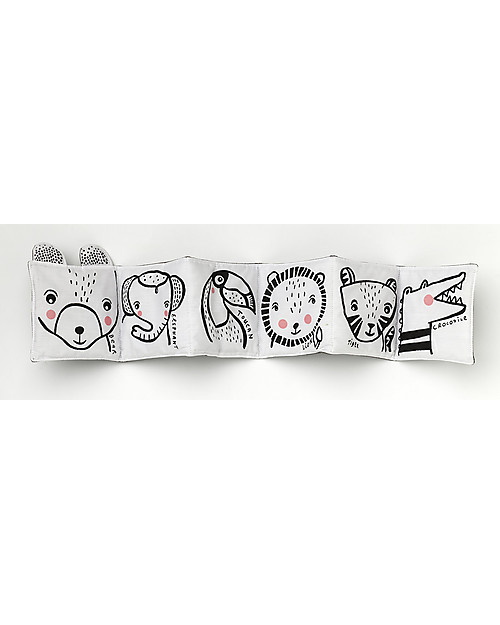 Wee Gallery Baby’s First Book, Friendly Faces in the Wild - Soft fabric book for young children Books