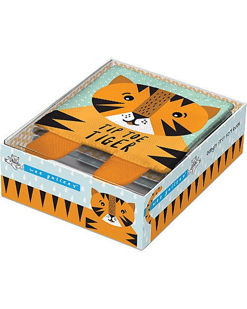 Wee Gallery Baby’s First Book, Tip Toe Tiger - Soft fabric book for young children Story Making Games