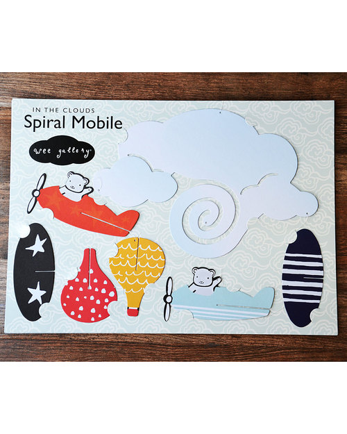 Wee Gallery Cloud Spiral Mobile (bottom is black and white so newborns can see it) Mobiles
