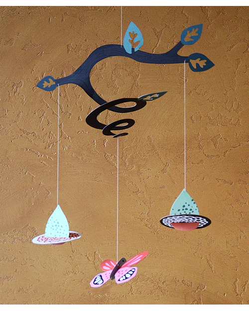 Wee Gallery Garden Spiral Mobile (bottom is black and white so newborns can see it) Mobiles