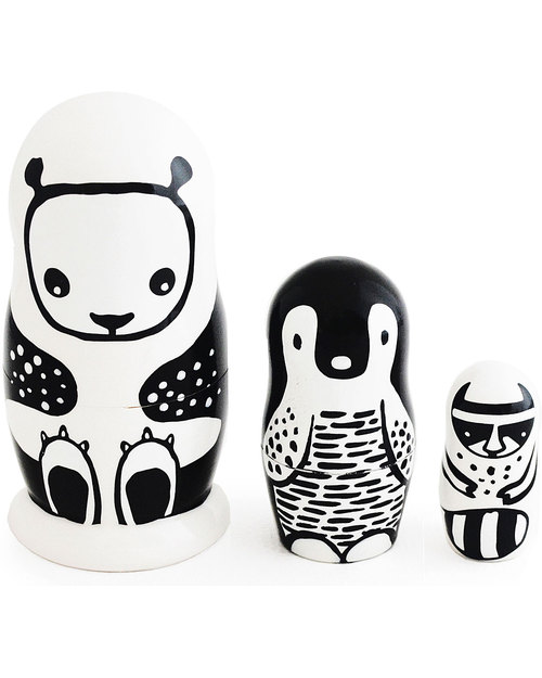 Black and white nesting dolls online