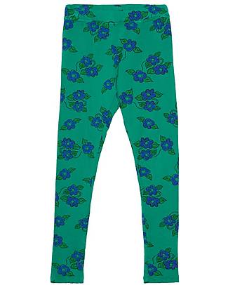 Weekend House Leggings - Green Flowers - Organic Cotton Leggings