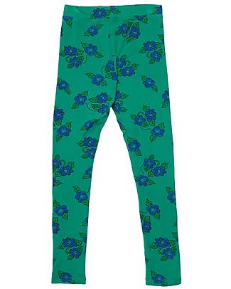 Weekend House Leggings - Green Flowers - Organic Cotton Leggings