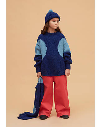Weekend House Oversized Jersey - Dot Blue - Recycled Wool Jumpers