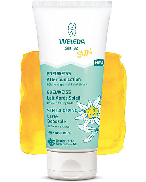 Weleda After Sun Lotion Stella Alpina, 200 ml - With Extracts of Aloe Vera Sun Screen