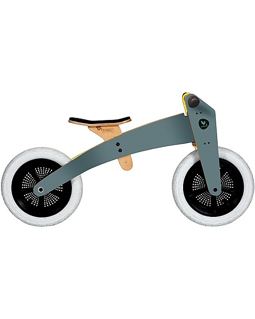 Wishbone Design Studio Wishbone Bike 3 in 1, Grey and Yellow - Grows with your Child! From 1 to 5 Years! Balance Bikes