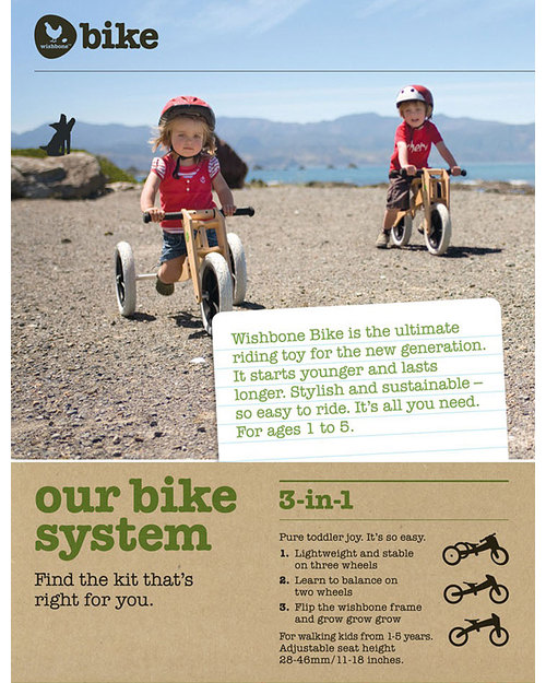 Wishbone Design Studio Wishbone Bike Classic 3 in 1 -  Grows with your Child! From 1 to 5 Years! Balance Bikes