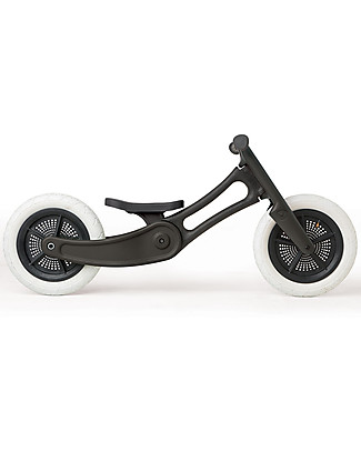 Wishbone Design Studio Wishbone Bike Re2 3in1 Black - in Recycled Plastic - Grows with your child! Balance Bikes