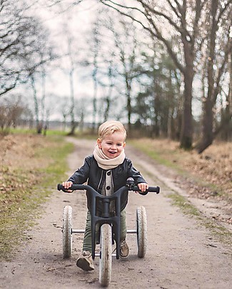 Wishbone Design Studio Wishbone Bike Re2 3in1 Black - in Recycled Plastic - Grows with your child! Balance Bikes