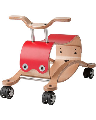 Wishbone Design Studio Wishbone Flip 3 in 1 Red Indoor Ride-on Toy: grows with your child (adaptable from ages 1 to 5) Super-sustainable! Rides On