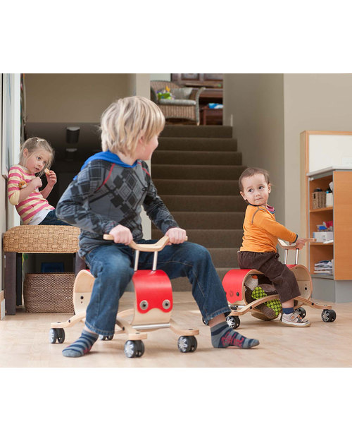 Wishbone Design Studio Wishbone Flip 3 in 1 Red Indoor Ride-on Toy: grows with your child (adaptable from ages 1 to 5) Super-sustainable! Rides On