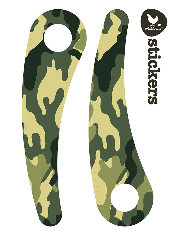Wishbone Bike Stickers Recycled Edition Camouflage Green Print