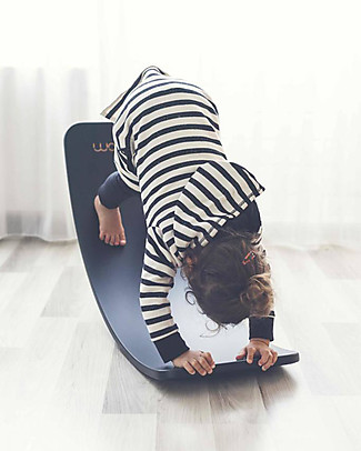 Wobbel Wobbel Original Wooden Balance Board No Felt, Limited Edition Black Wash Wooden Blocks & Construction Sets