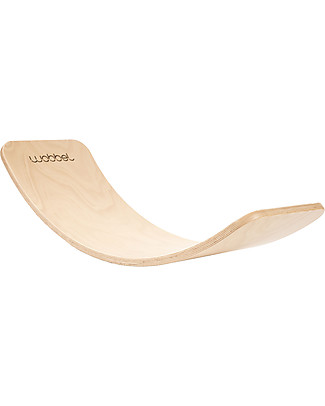 Wobbel Wobbel Original Wooden Balance Board, Transparent Lacquer - Fun and exercise for kids and adults Rides On