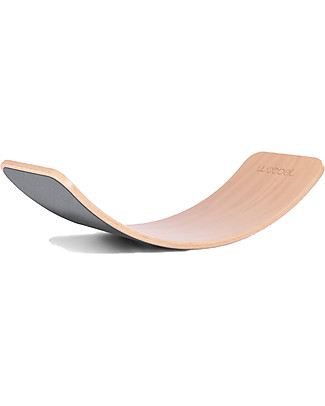 Wobbel Wobbel Original Wooden Balance Board, Transparent Lacquer with Felt - Mouse - Fun and exercise for kids and adults Baby Gym
