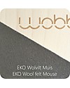 Wobbel Wobbel Original Wooden Balance Board, Transparent Lacquer with Felt - Mouse - Fun and exercise for kids and adults Montessori Toys