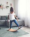 Wobbel Wobbel Original Wooden Balance Board, Transparent Lacquer with Felt - Mouse - Fun and exercise for kids and adults Montessori Toys
