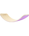 Wobbel Wobbel Original Wooden Balance Board, Transparent Lacquer with Felt - Powdery Pink - Fun and exercise for kids and adults Montessori Toys