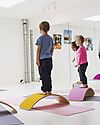Wobbel Wobbel Pro Wooden Balance Board, Transparent Lacquer with Recycled Felt, Wild Rose - For kids and adults Montessori Toys