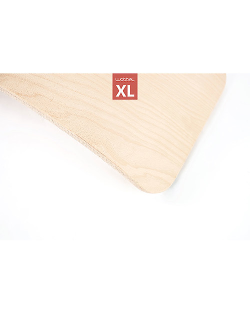 Wobbel Wobbel XL (from 7 years) Wooden Balance Board, Transparent Lacquer  - Fun and exercise for kids and adults Montessori Toys
