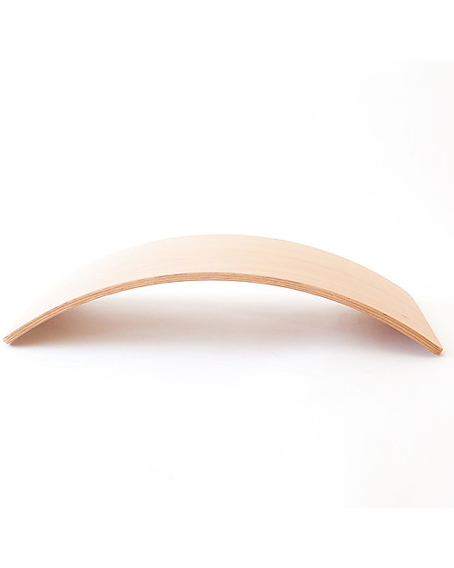 Wobbel Wobbel XL (from 7 years) Wooden Balance Board, Transparent Lacquer  - Fun and exercise for kids and adults Montessori Toys