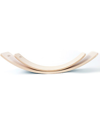 Wobbel Wobbel XL (from 7 years) Wooden Balance Board, Transparent Lacquer - Fun and exercise for kids and adults Rides On