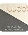 Wobbel Wobbel XL (from 7 years) Wooden Balance Board, Transparent Lacquer with Felt - Mouse  - Fun and exercise for kids and adults Montessori Toys