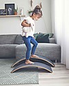 Wobbel Wobbel XL (from 7 years) Wooden Balance Board, Transparent Lacquer with Felt - Mouse  - Fun and exercise for kids and adults Montessori Toys