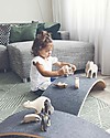 Wobbel Wobbel XL (from 7 years) Wooden Balance Board, Transparent Lacquer with Felt - Mouse  - Fun and exercise for kids and adults Montessori Toys