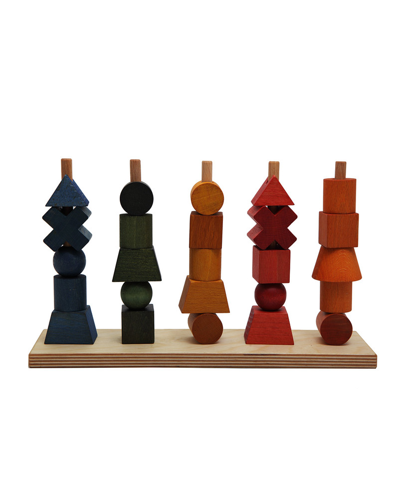 rainbow wooden stacking toy