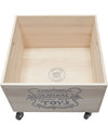 Wooden Story Wooden Storage Box on Wheels (without sack) Toy Storage Boxes