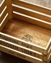 Wooden Story Wooden Storage Crate on Wheels + Thick cotton sack Toy Storage Boxes