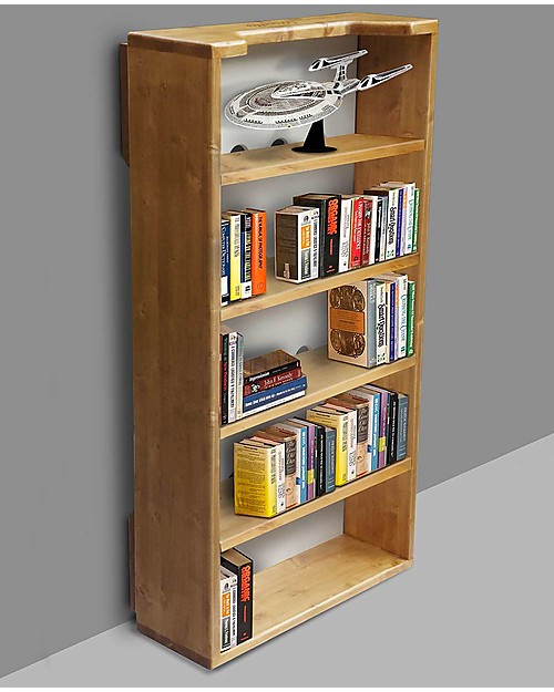 Woodly Bookshelf Kit for Montessori Bed SMALL - Natural - Made in Italy Montessori Bookcases